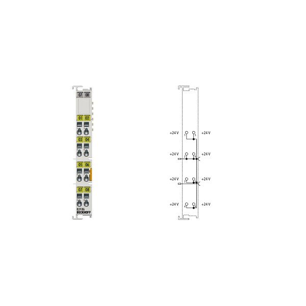 KS9186 BECKHOFF Potential distribution terminal, 8 x 24 V DC, pluggable wiring