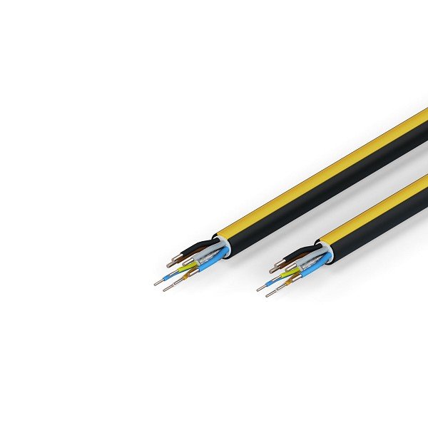 ZB7213-R001 BECKHOFF EtherCAT/Ethernet cable, no overall shield, PUR, drag-chain suitable, 4 x 1.5 mm² + (1 x 4 x AWG22), black with yellow stripe, OD = 10.8 mm (±0.2 mm)