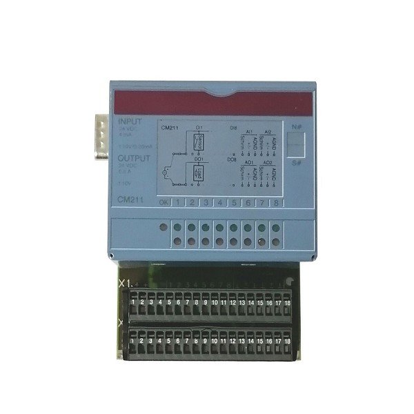 7CM211.7 B&R 2003 Combination Module, 8 inputs, 24 VDC, 4 ms, sink, 3 one channel or 2 two channel counters or 2 incremental encoders, 20 kHz, 8 transistor outputs, 24 VDC, 0.5 A, comparator function, short-circuit protection, 2 inputs