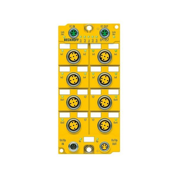 EP1957-0022 BECKHOFF EtherCAT Box, 8-channel digital input + 4-channel digital output, 24 V DC, 0.5 A, M12, TwinSAFE, TwinSAFE Logic