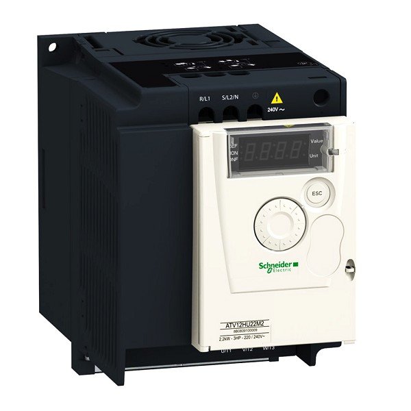 ATV12HU22M3 Schneider variable speed drive ATV12 - 2.2kW - 3hp - 200..240V - 3ph - with heat sink