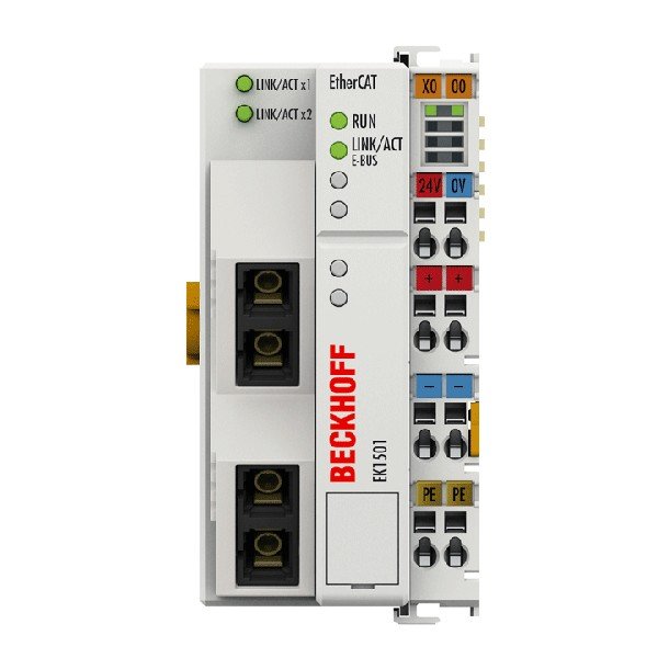EK1501 BECKHOFF EtherCAT Coupler with ID switch, multi-mode fiber optic