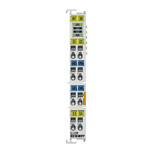 EL1034 BECKHOFF EtherCAT Terminal, 4-channel digital input, 24 V DC, 10 µs, potential-free