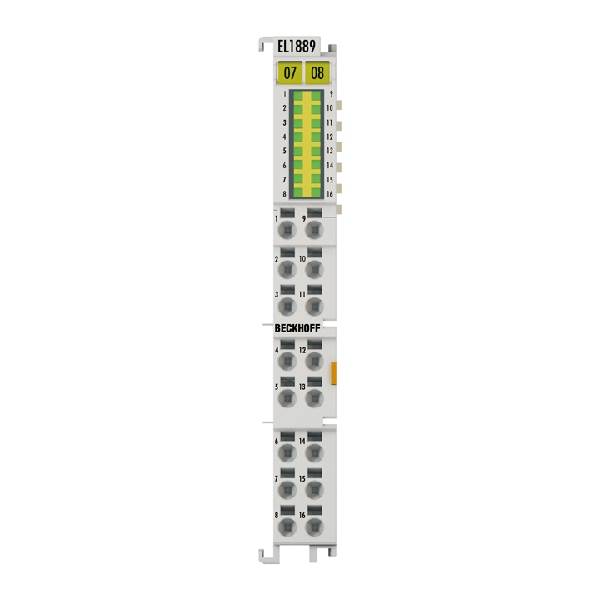 EL1889 BECKHOFF EtherCAT Terminal, 16-channel digital input, 24 V DC, 3 ms, ground switching