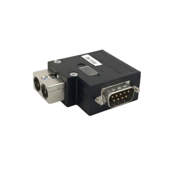 ZB3102 BECKHOFF PROFIBUS connector D-sub 180° turned, with switchable termination resistor, IP20, for field installation