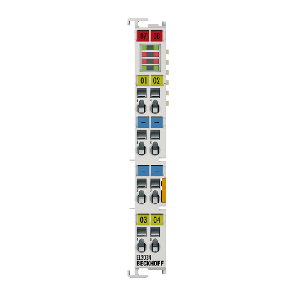EL2034 BECKHOFF EtherCAT Terminal, 4-channel digital output, 24 V DC, 2 A, with diagnostics
