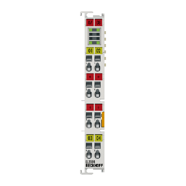 EL2084 BECKHOFF EtherCAT Terminal, 4-channel digital output, 24 V DC, 0.5 A, ground switching
