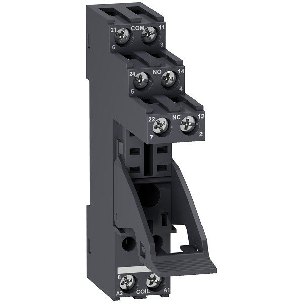 RGZE1S48M Schneider Electric Socket with clamp, Harmony, for RXG2 relays, 5A, screw connectors, separate contact