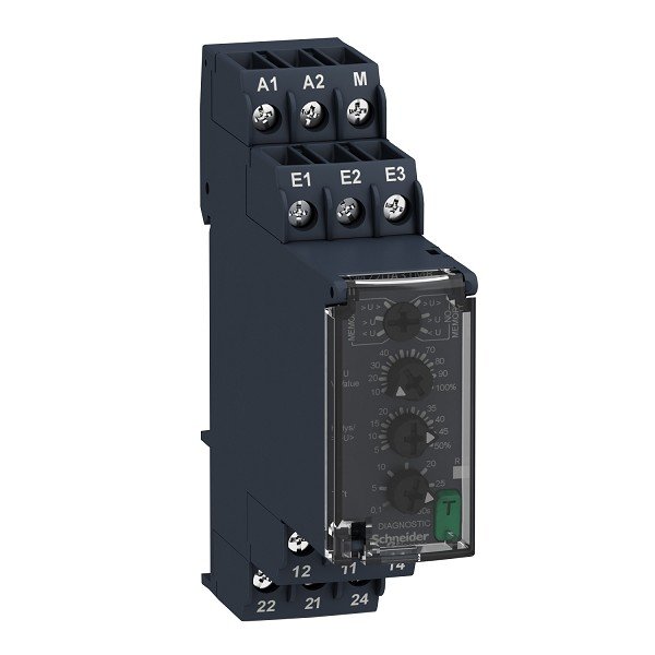 RM22UA31MR Schneider Electric Modular 1 phaseVoltage control relay, Harmony, 8A, 2CO, 0.05…5V AC DC, 24…240V AC DC