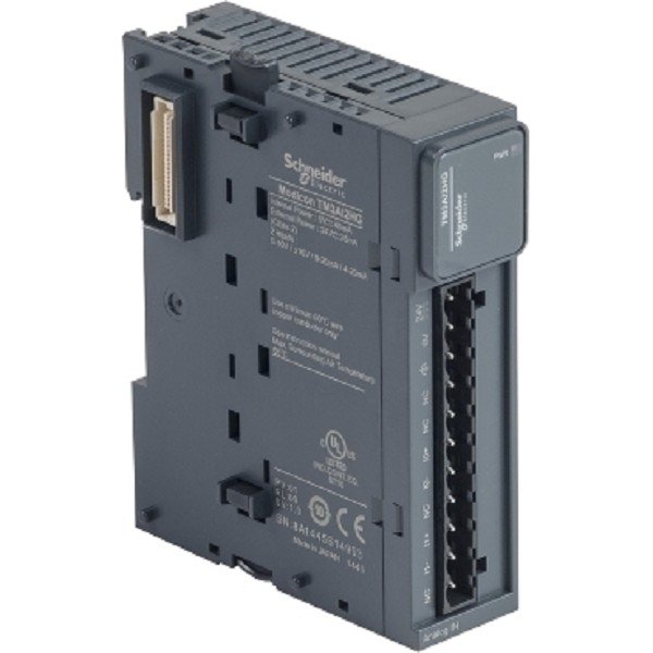 TM3AI2HG Schneider Electric Analog input module, Modicon TM3, 2 inputs high resolution, Spring, 24V DC