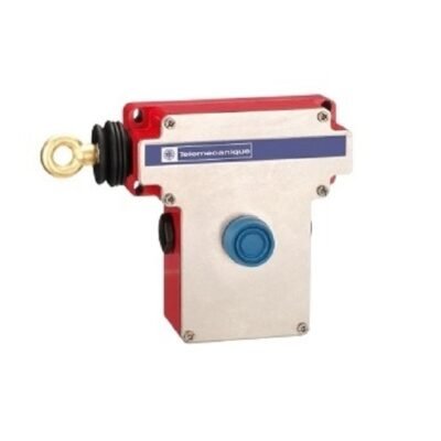XY2CE2A290 Schneider Electric Latching emergency stop rope pull switch, Telemecanique rope pull switches XY2C, e XY2CE, LH side -2NC+2 NO, Booted pushbutton