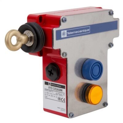 XY2CE2C296 Schneider Electric Latching emergency stop rope pull switch, Telemecanique rope pull switches XY2C, simple reset by flush push button