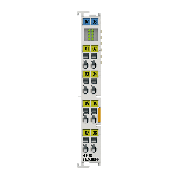 KL4438 BECKHOFF Bus Terminal, 8-channel analog output, voltage, ±10 V, 12 bit, single-ended