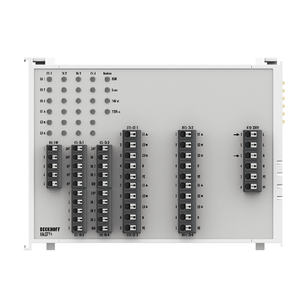 KM2774 BECKHOFF Bus Terminal module, 4-channel triac output, 80…230 V AC, 1.5 A