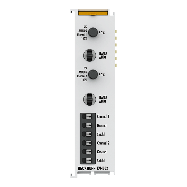 KM4602 BECKHOFF Bus Terminal module, 4-channel analog output, voltage, 0…10 V, 12 bit, single-ended, manual/autom. operation