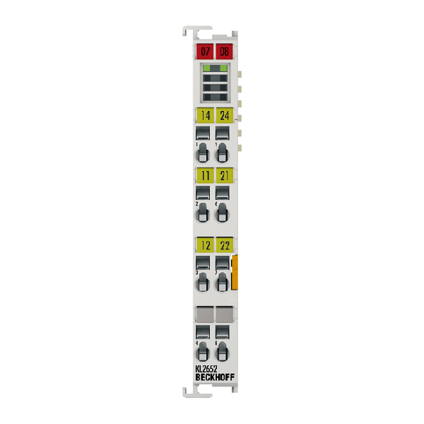 KS2652 BECKHOFF Bus Terminal, 2-channel relay output, 230 V AC, 300 V DC, 5 A, pluggable wiring