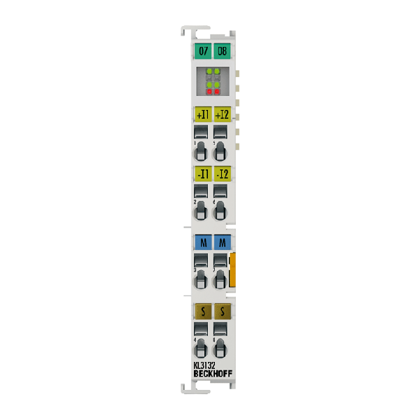 KS3132 BECKHOFF Bus Terminal, 2-channel analog input, voltage, ±10 V, 16 bit, differential, high-precision, pluggable wiring