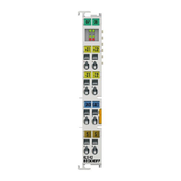 KS3142 BECKHOFF Bus Terminal, 2-channel analog input, current, 0…20 mA, 16 bit, differential, high-precision, pluggable wiring