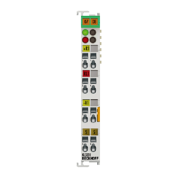 KS3201 BECKHOFF Bus Terminal, 1-channel analog input, temperature, RTD (Pt100), 16 bit, pluggable wiring