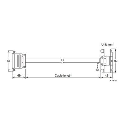 KS10-25*A Yokogawa KS10 Signal Cable (50-50 pins)