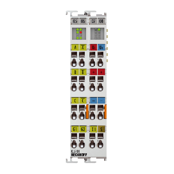 KS5101 BECKHOFF Bus Terminal, 1-channel encoder interface, incremental, 5 V DC (DIFF RS422, TTL), 1 MHz, pluggable wiring