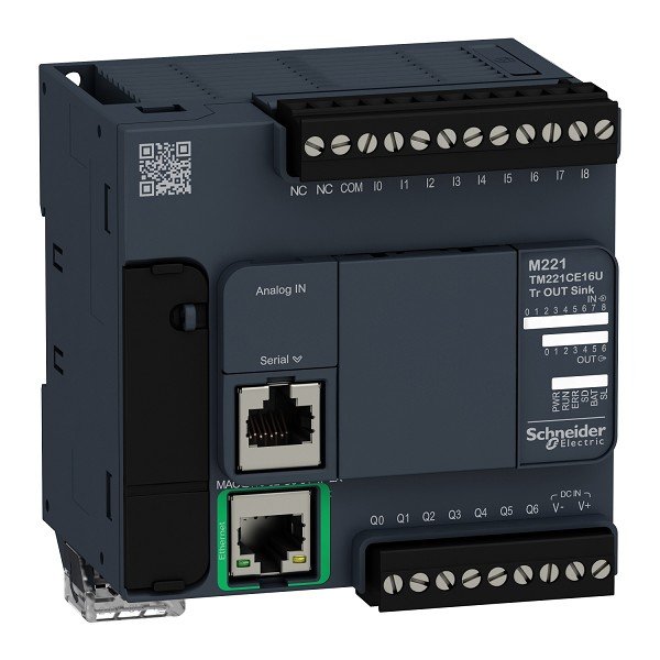 TM221CE16U Schneider Electric Logic controller, Modicon M221, 16io tr.npn ethernet