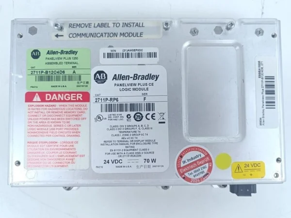 Allen Bradley 2711P-B12C4D6 Logic Module 2711P-RP6 Ser F TESTED TOP ZUSTAND