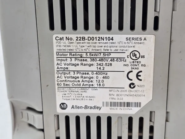 Allen-Bradley  AC Drive 22B-D012N104