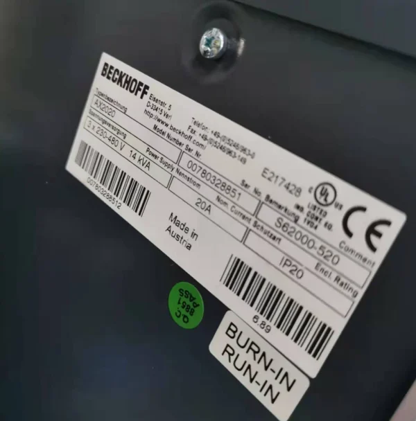 BECKHOFF AX2020 Digital Compact Servo Drives S62000-520
