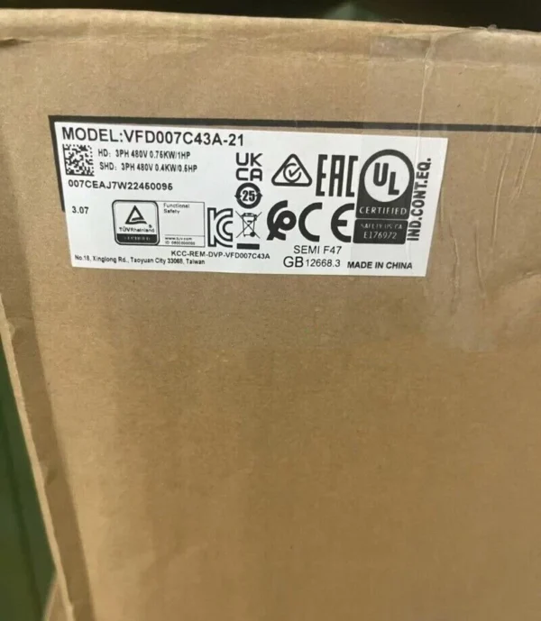 Delta Inverter VFD007C43A-21